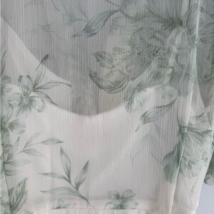 Calvin Klein Asymmetrical Sheer Sleeveless Blouse White Cream